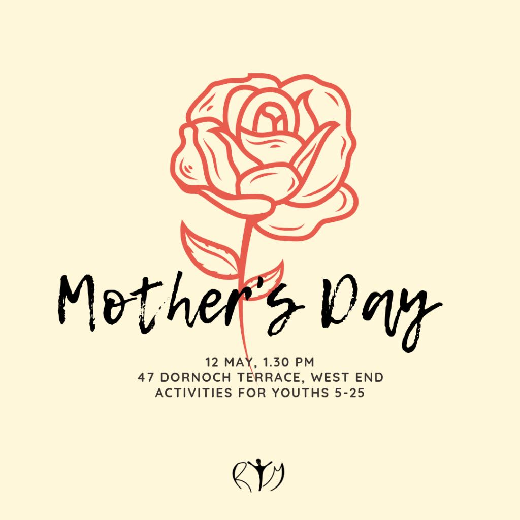 Mother's Day youth group event poster